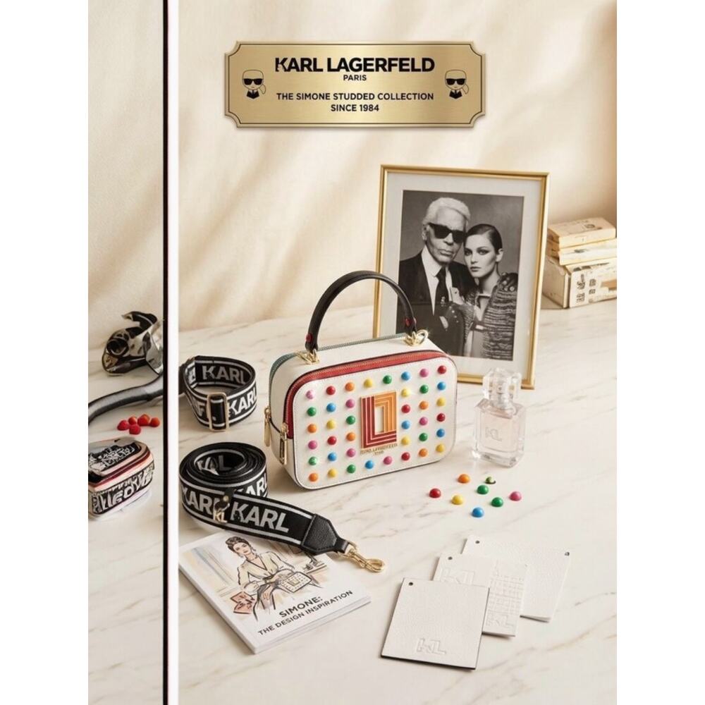 Karl Lagerfeld Paris Simone Studded Camera Bag